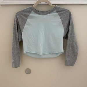 American Apparel cropped baseball tee